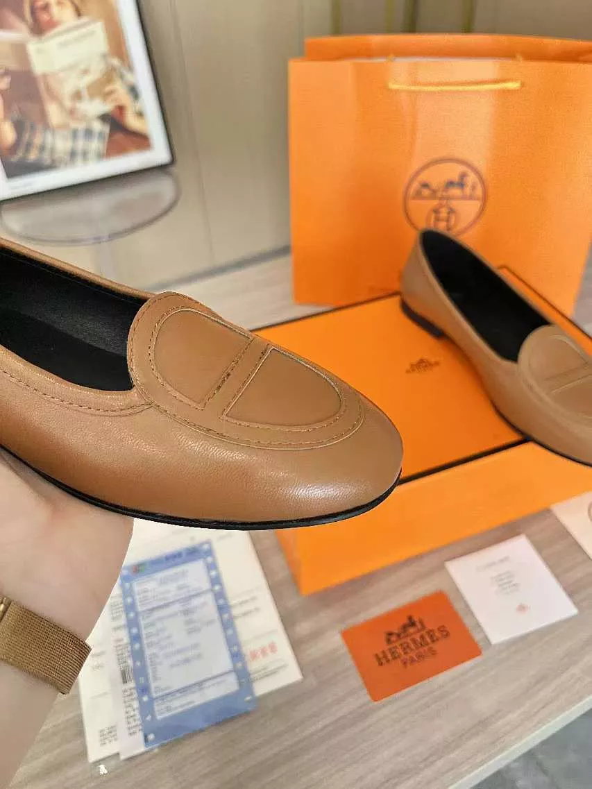 hermes cuir chaussures pour femme s_12753354